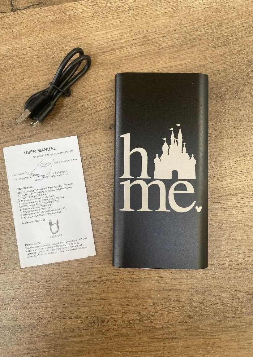 HOME Engraved Portable Charger