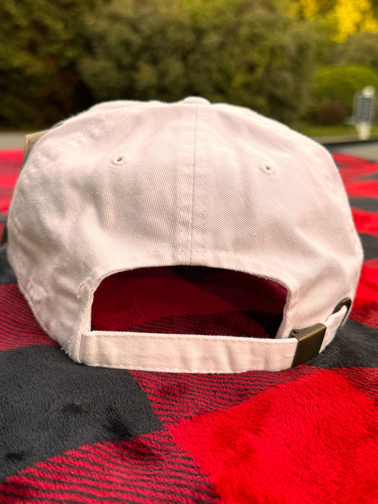 White Embroidered Regular Holly Jolly Hat (Pre-Order)
