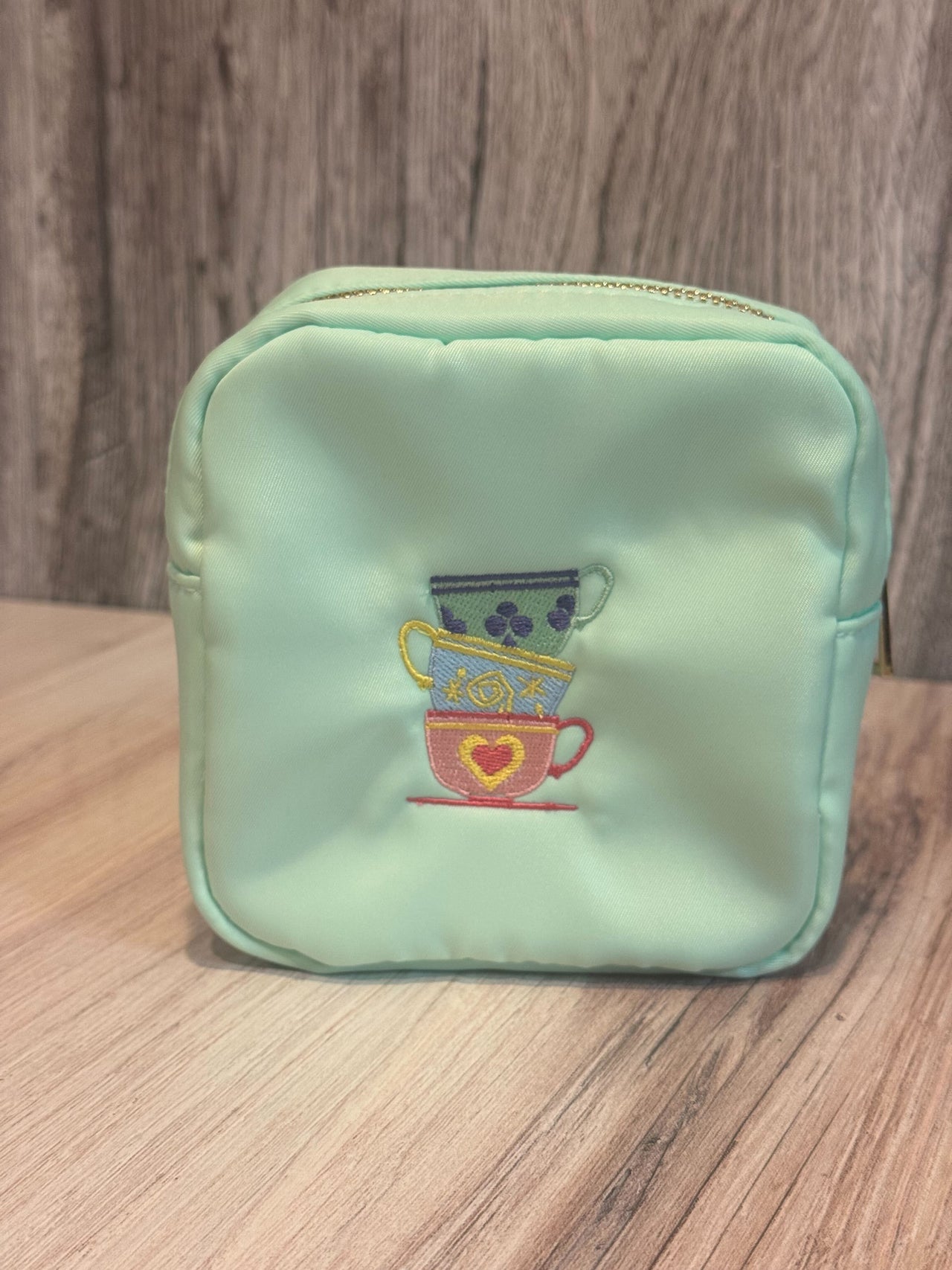 Embroidered Small Pouch-Teacups (Pre-Order)