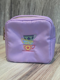 Thumbnail for Embroidered Small Pouch-Teacups (Pre-Order)