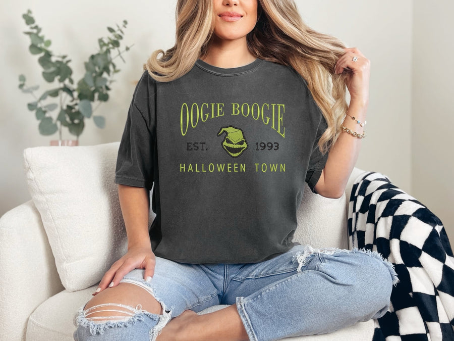 Pepper Embroidered Oogie Boogie Tee   (Pre-Order)