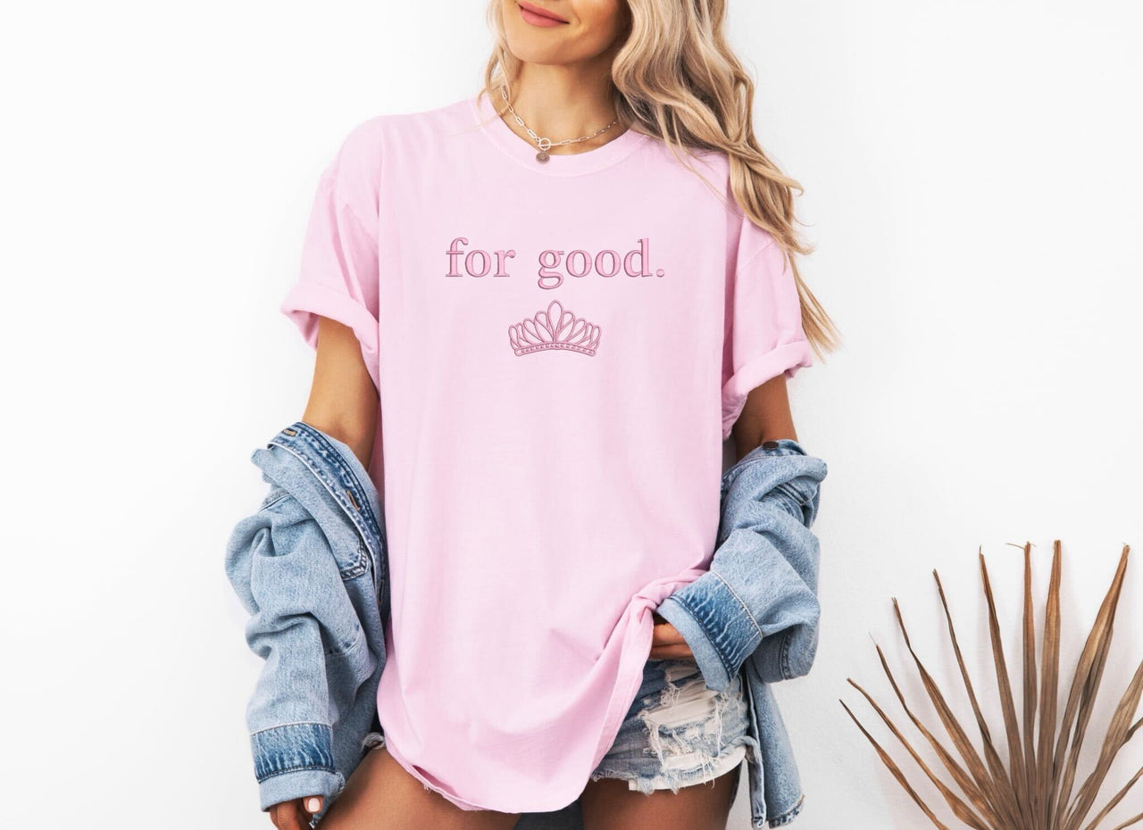 Embroidered Crown I'm Good Blossom Tee