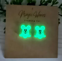 Thumbnail for Stud Glow in the Dark Ghost Earrings