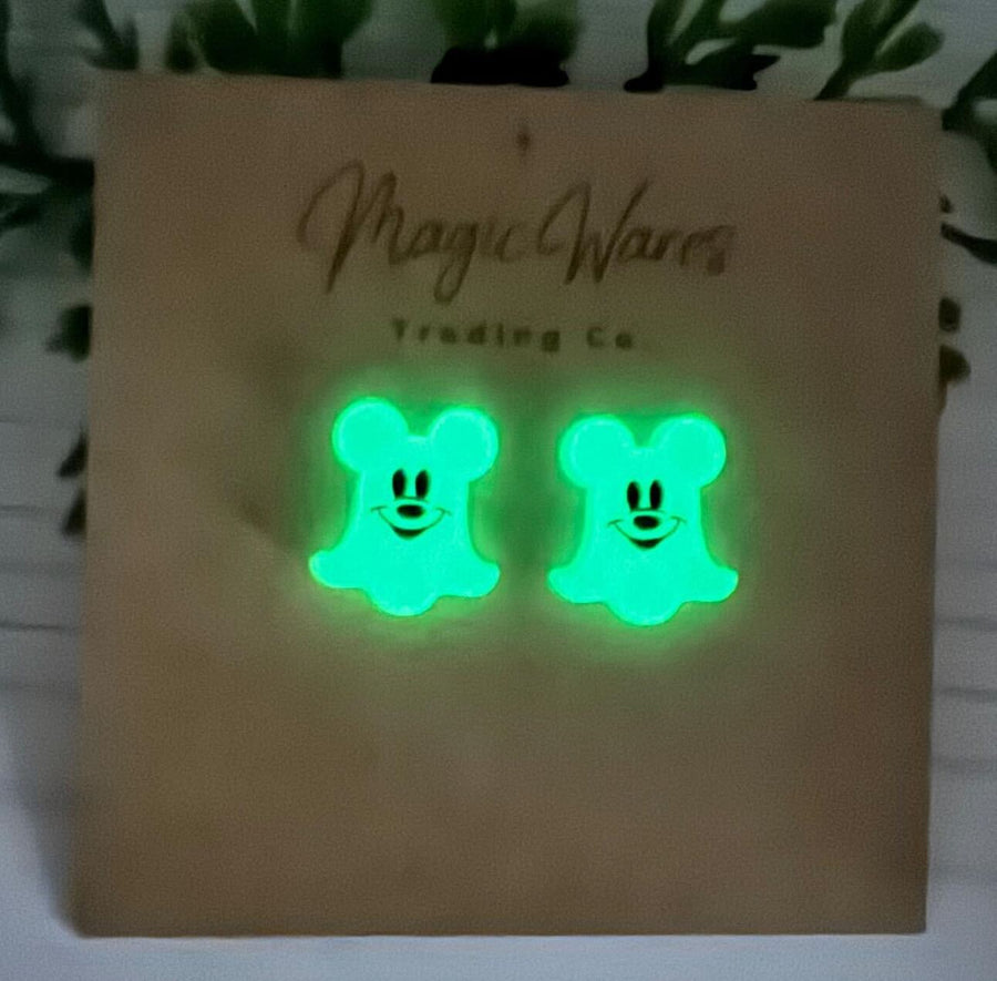 Stud Glow in the Dark Ghost Earrings