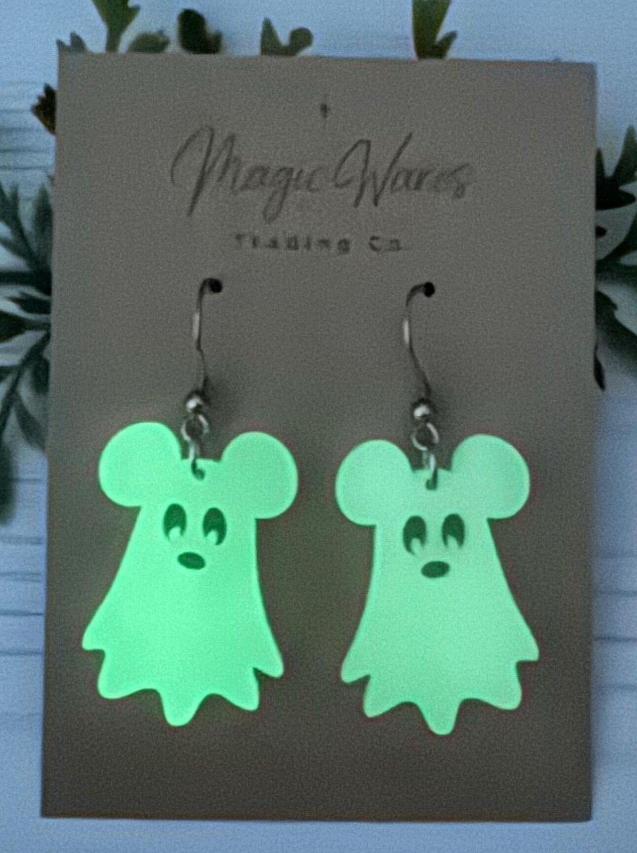 Dangle Glow in the Dark Ghost Earrings