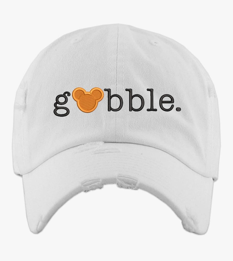 White Regular Embroidered Gobble Hat