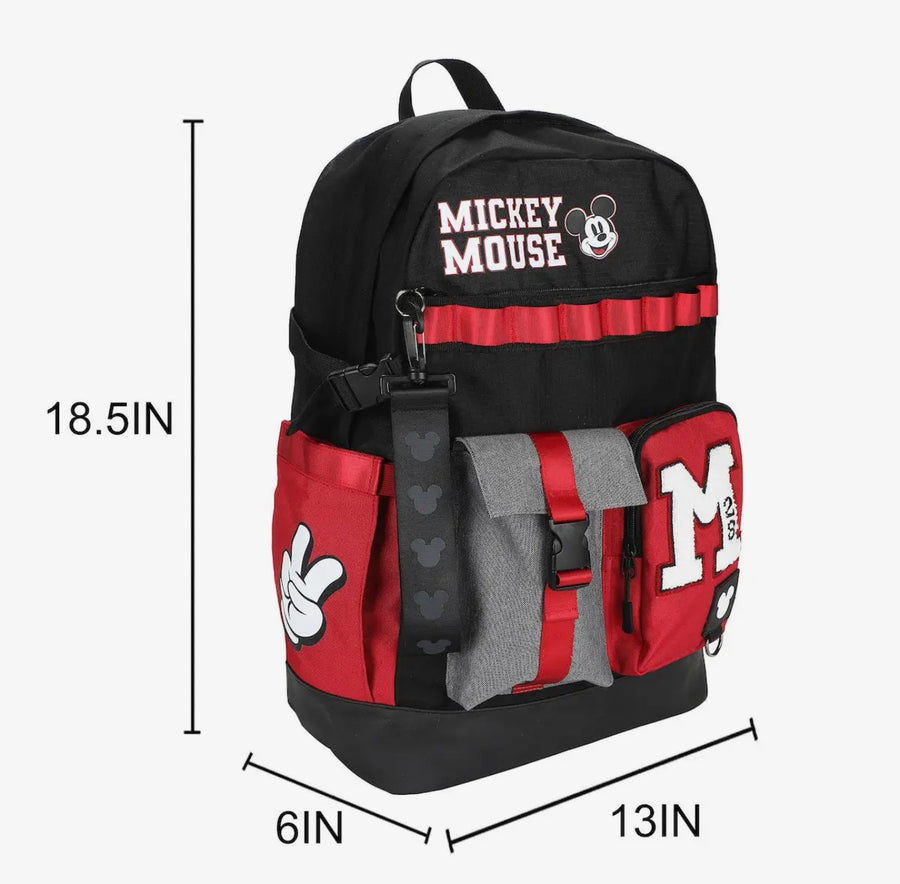 Mouse 18.5" Adult Black & Red Backpack