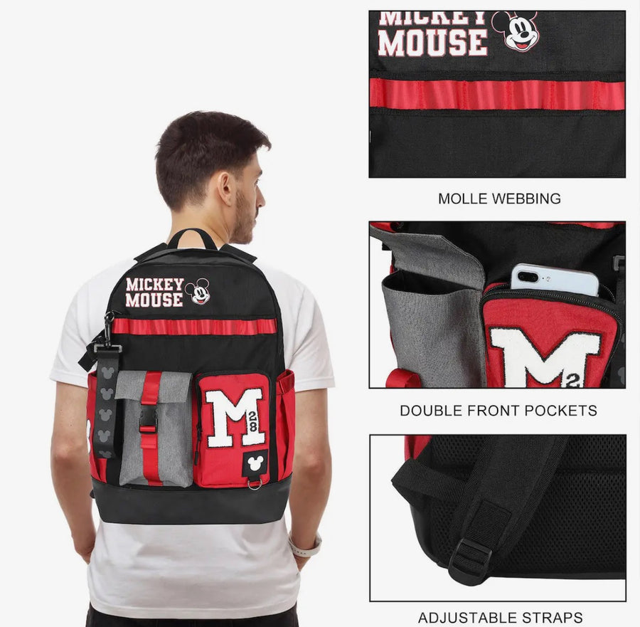 Mouse 18.5" Adult Black & Red Backpack