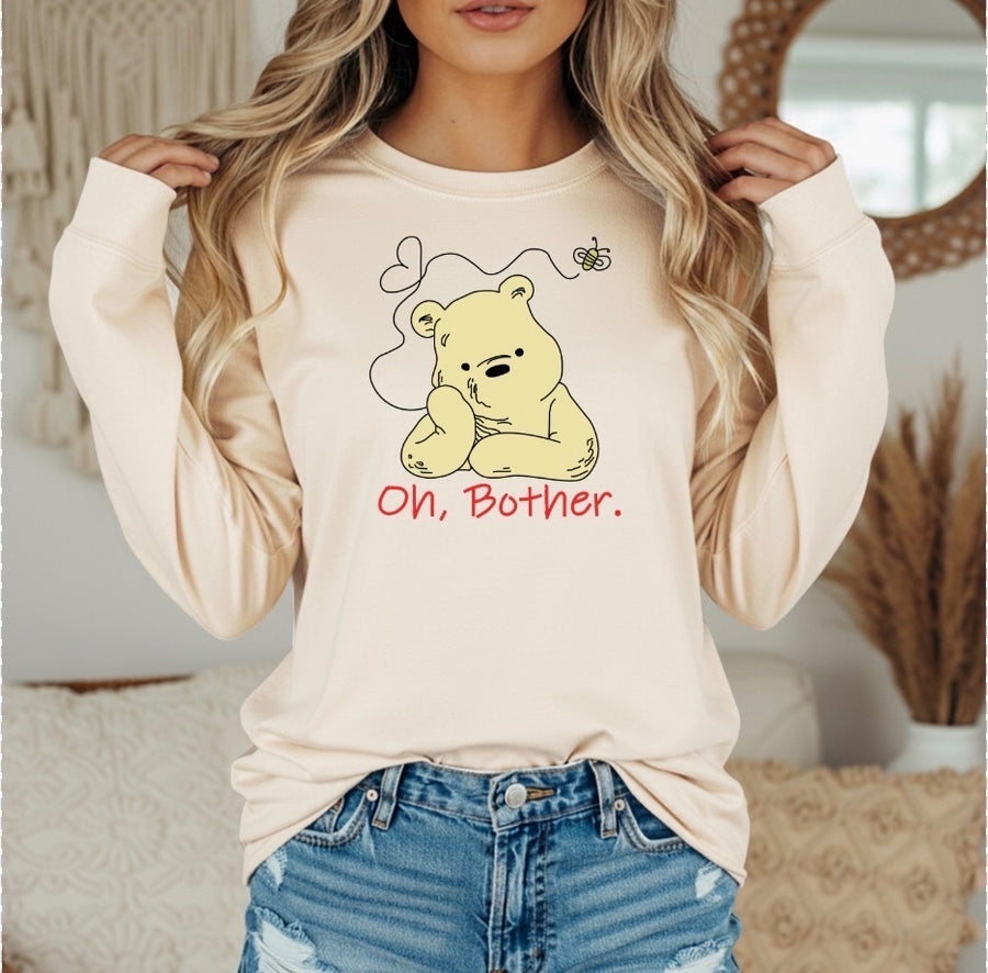 Long Sleeves -Ivory Oh Bother Tee  (Pre-Order)