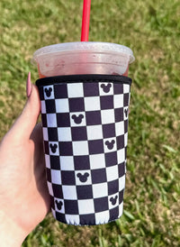 Thumbnail for Medium Checkered Mouse Cup Sleeve  (Pre-Order)