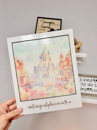 Thumbnail for Hanging Watercolor Castle Polaroid Picture  (Pre-Order)