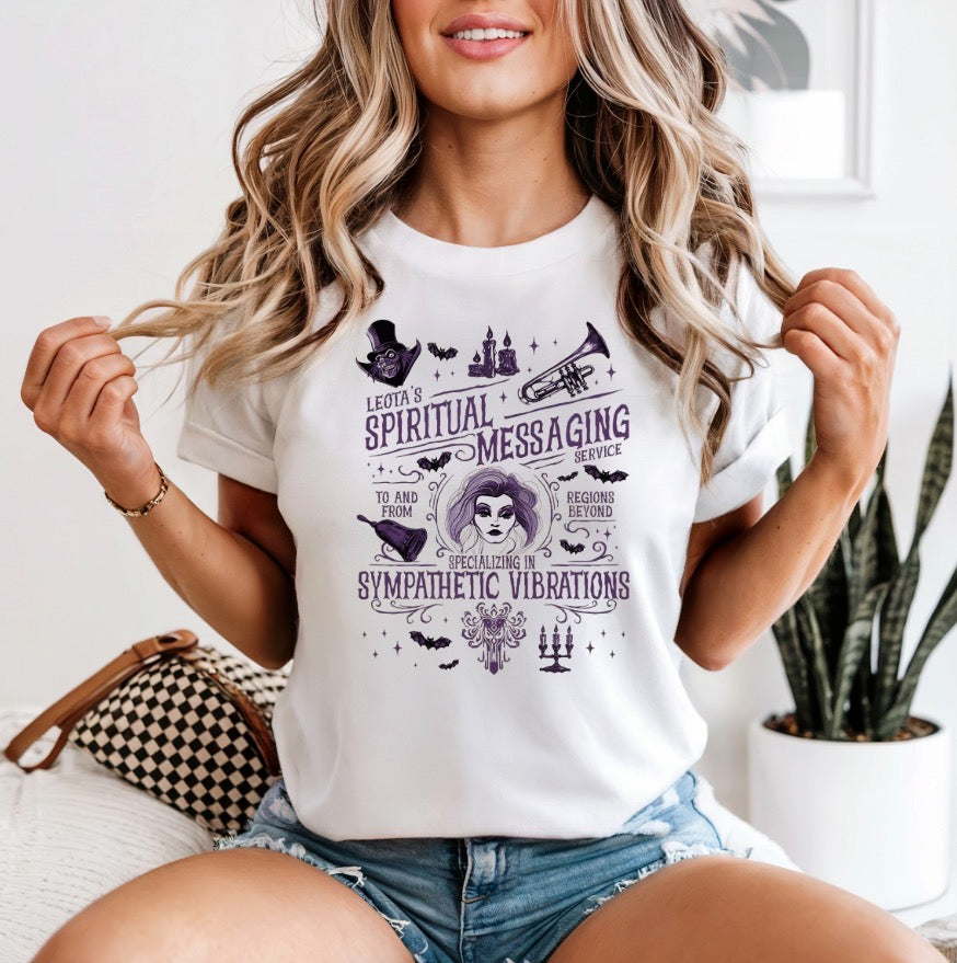 White Leota Spiritual Messaging Service Tee   (Pre-Order)