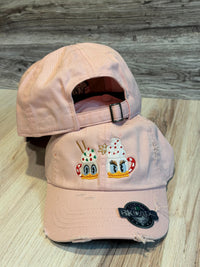 Thumbnail for Regular Rose Embroidered Hot Cocoa Character Hat (Pre-Order)