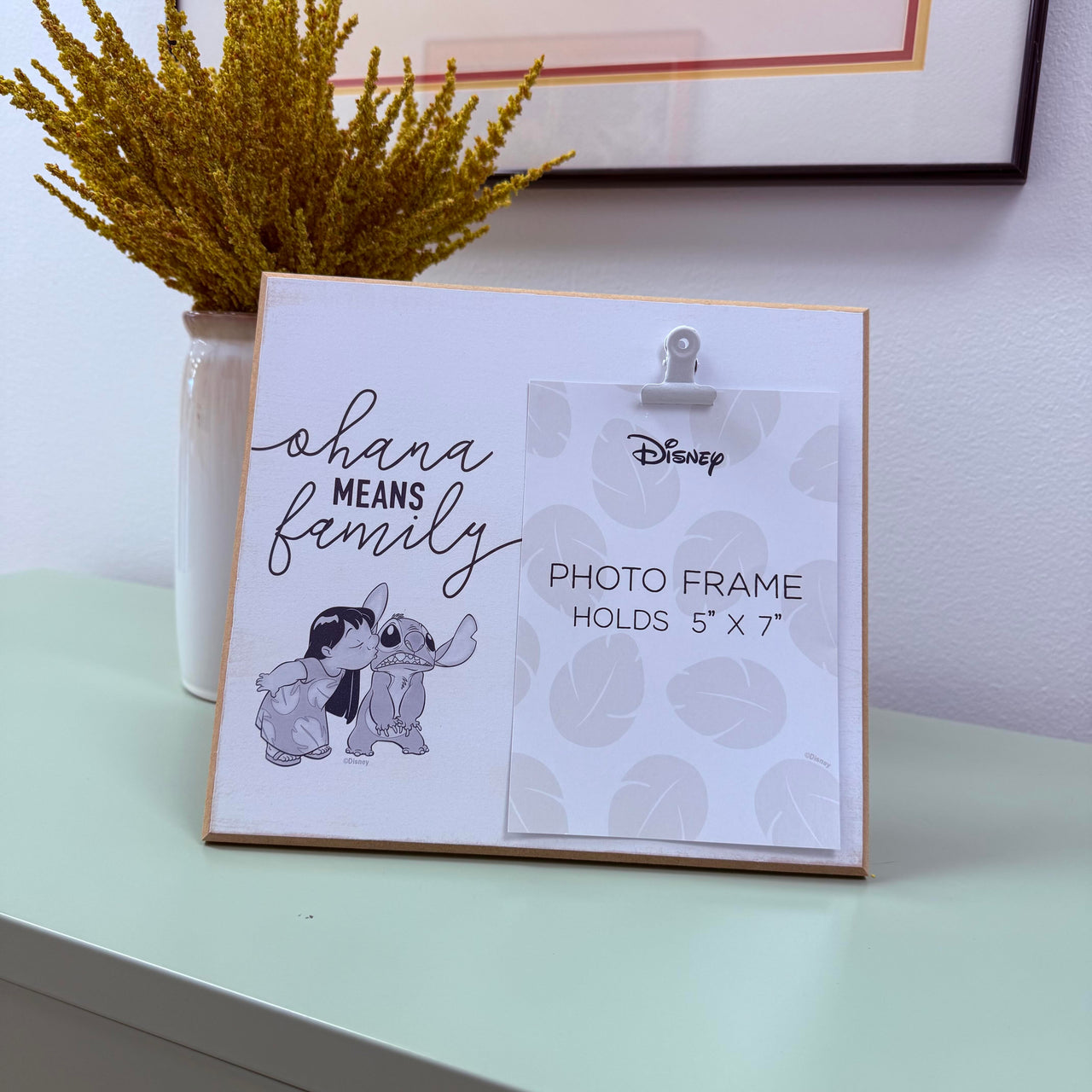 Ohana Means Family Wood Photo Clip Frame