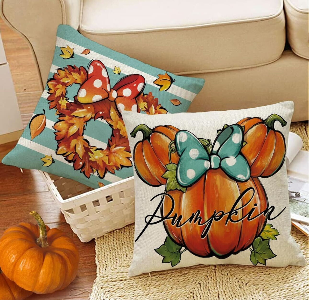 Throw Pillow Covers - Fall Set of 4