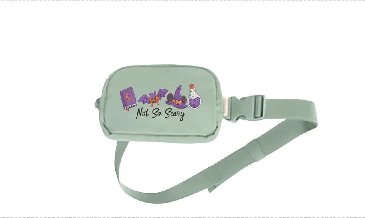 Green Not SO Scary Embroidered Sling Bag (Pre-Order)