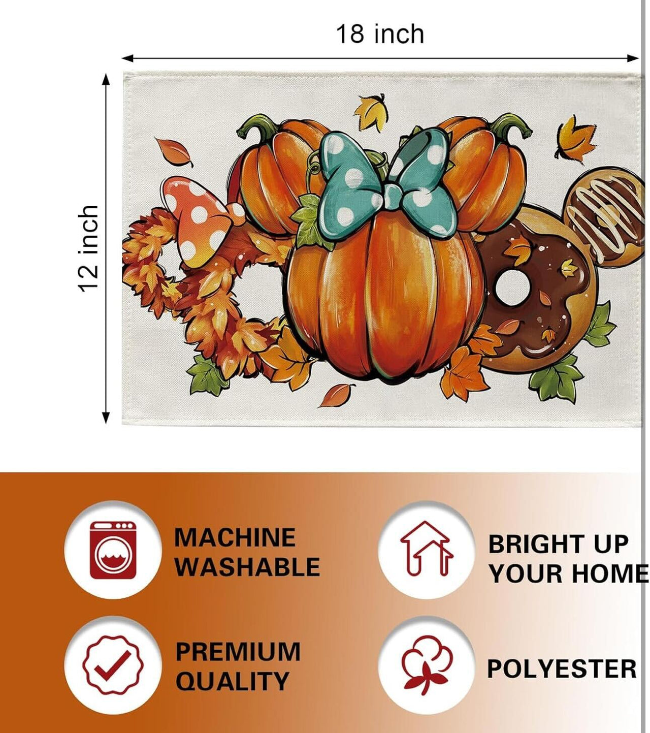 Set of 4 Placemats -Fall