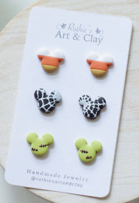 Thumbnail for Clay Stud Halloween Trio Earrings (Pre-Order)