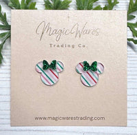 Thumbnail for Stud Pastel Striped Christmas Earrings (Pre-Order)