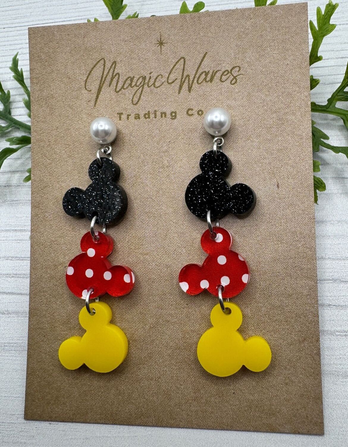 Pearls and Dots Dangle Earrings