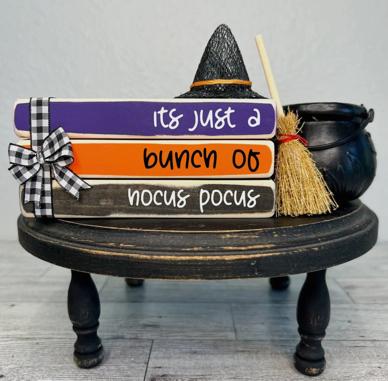 Mini Halloween Book Stack Decor