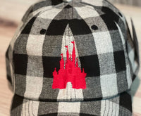 Thumbnail for Regular Red Castle Embroidered Plaid Hat (PRE-ORDER)