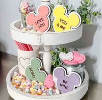 Thumbnail for Wooden Conversation Heart Tier Tray Set
