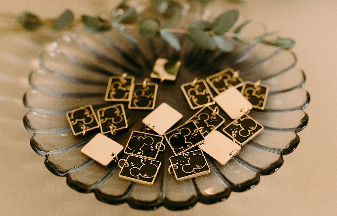 Minimal Mouse Enamel Gold Plate Necklace