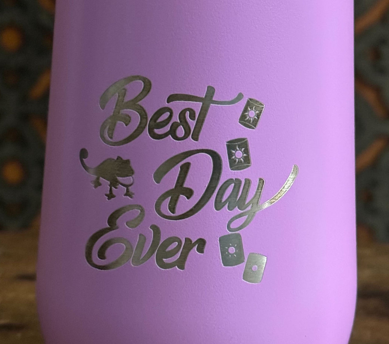 Stemless Engraved Best Day Ever Wine Tumbler