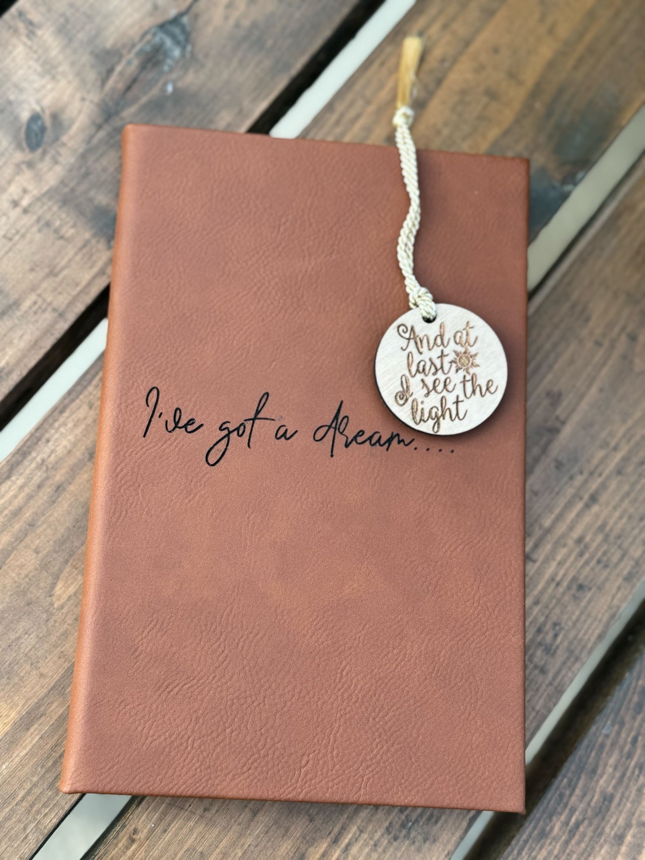 Lined Journal and Engraved Bookmark