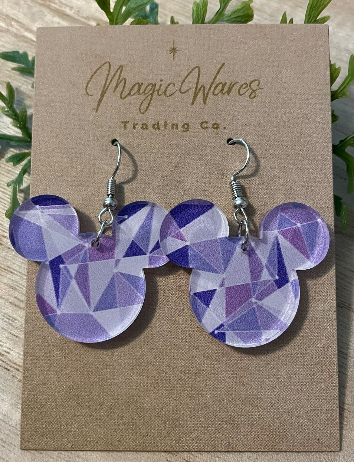 Dangle Purple Wall Earrings