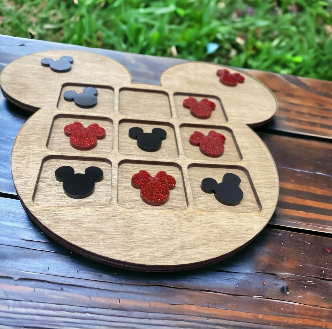 Wooden Tic Tac Toe Board