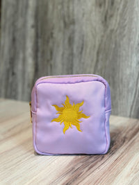 Thumbnail for Embroidered Lavender Best Day Ever Small Pouch
