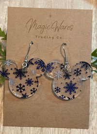 Thumbnail for Clear Frozen Snowflake Dangles Earrings (Pre-Order)