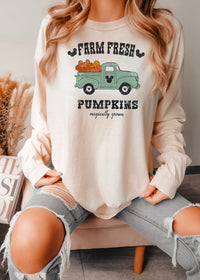 Thumbnail for Long Sleeve Farm Fresh Pumpkins Tee