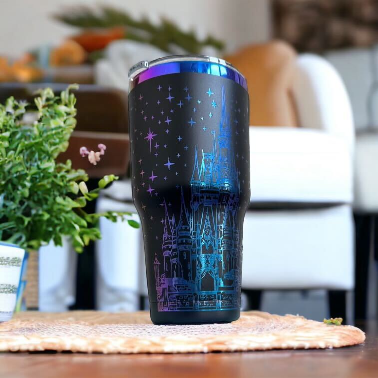 30 oz Rainbow Castle Engraved Tumbler