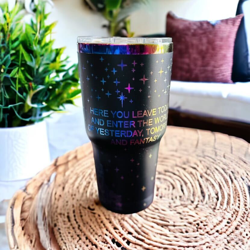 30 oz Rainbow Castle Engraved Tumbler