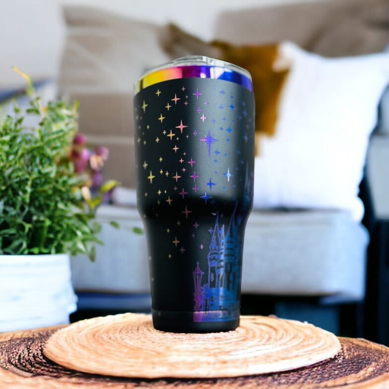 30 oz Rainbow Castle Engraved Tumbler