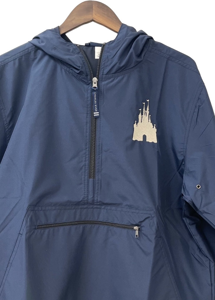 Sparkly Castle Navy Rain Jacket Quarter Zip