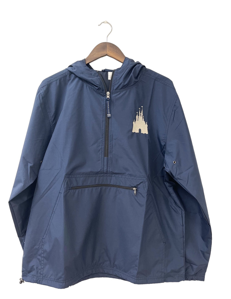 Sparkly Castle Navy Rain Jacket Quarter Zip