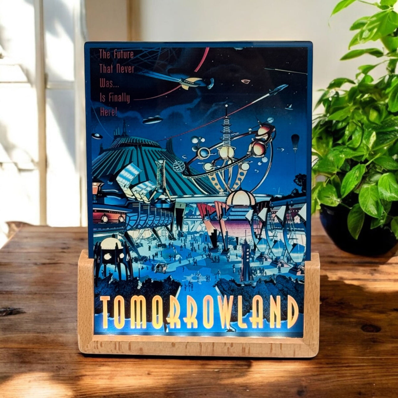 Light Up Glass Tomorrowland Poster (Pre-Order)