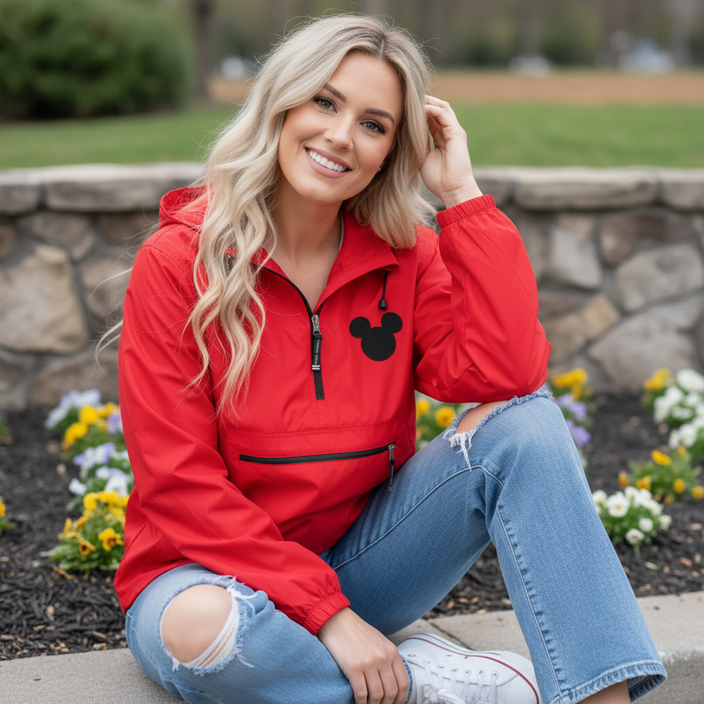 Mouse Head Red Rain Jacket
