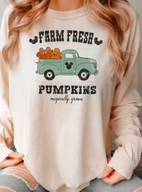 Thumbnail for Long Sleeve Farm Fresh Pumpkins Tee