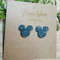 Thumbnail for Blue Glitter Stud Earrings