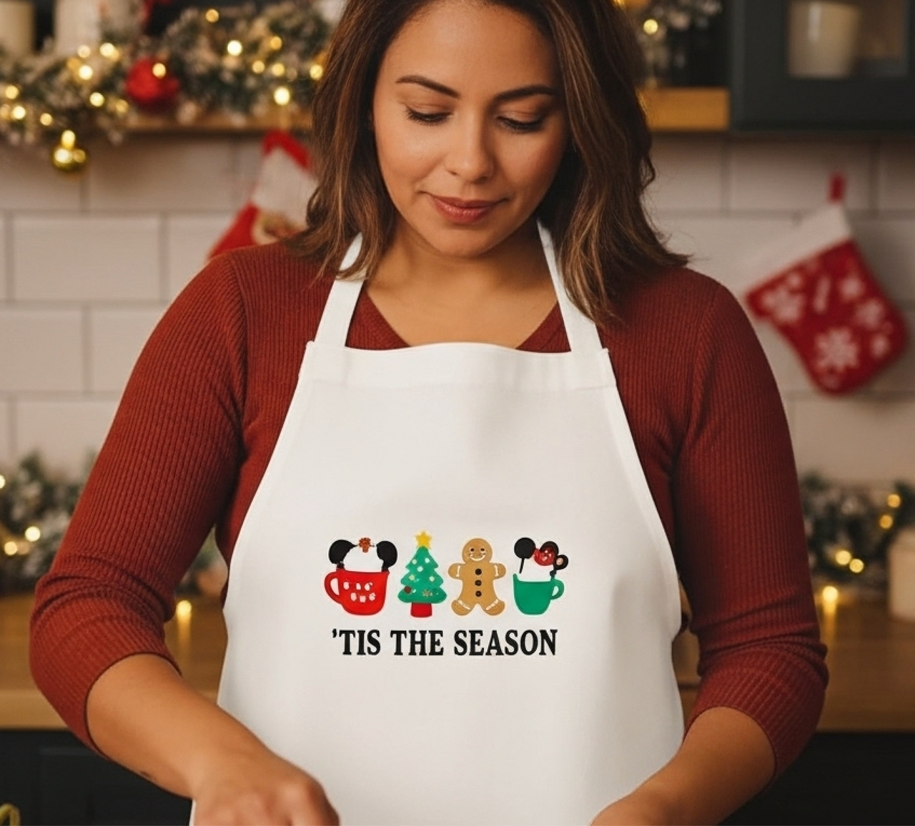Embroidered Tis The Season Apron (Pre-Order)