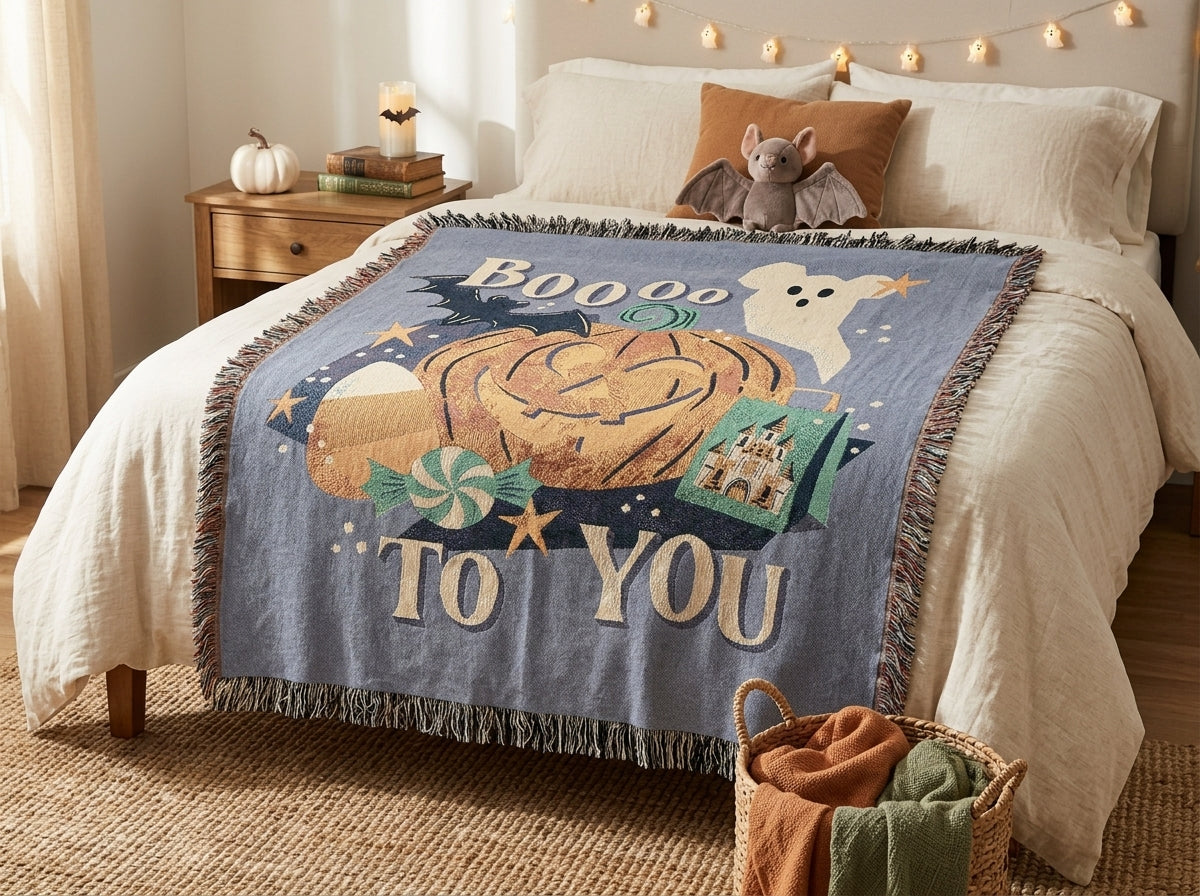Woven Throw Blanket 50" X 60" Boo To You  (Pre-Order)