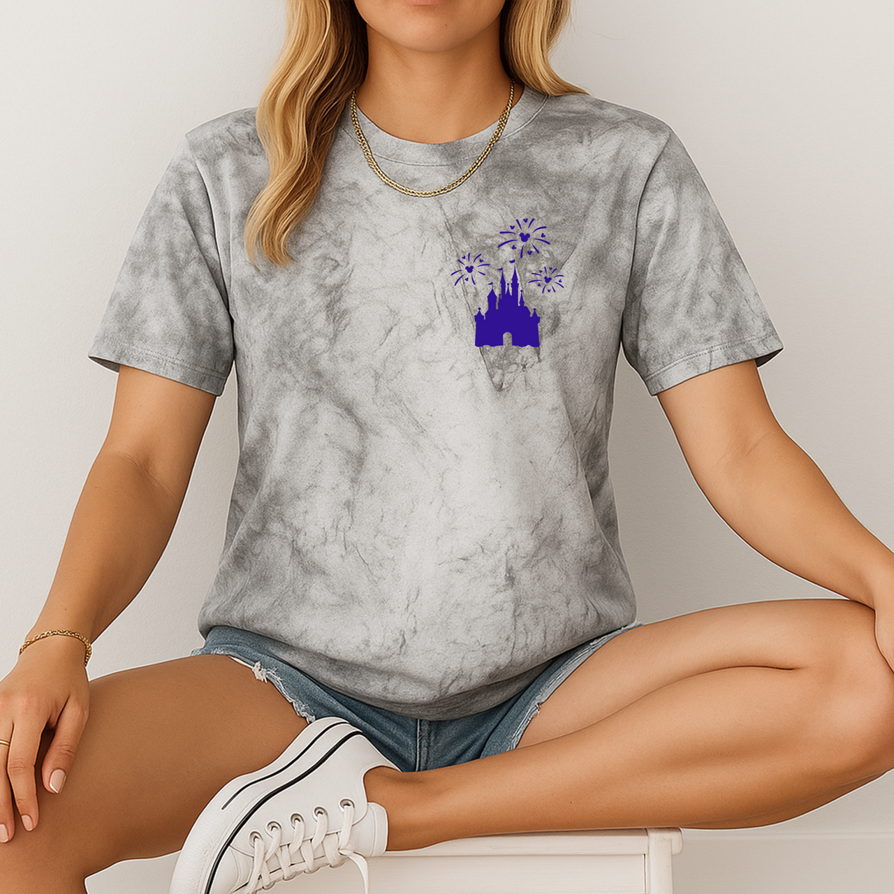 Fireworks Embroidered Color Blast Tee