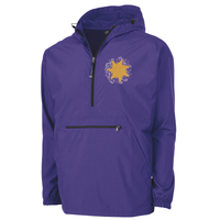 Thumbnail for Purple Embroidered Golden Sun Rain Jacket Quarter Zip (Pre-Order)