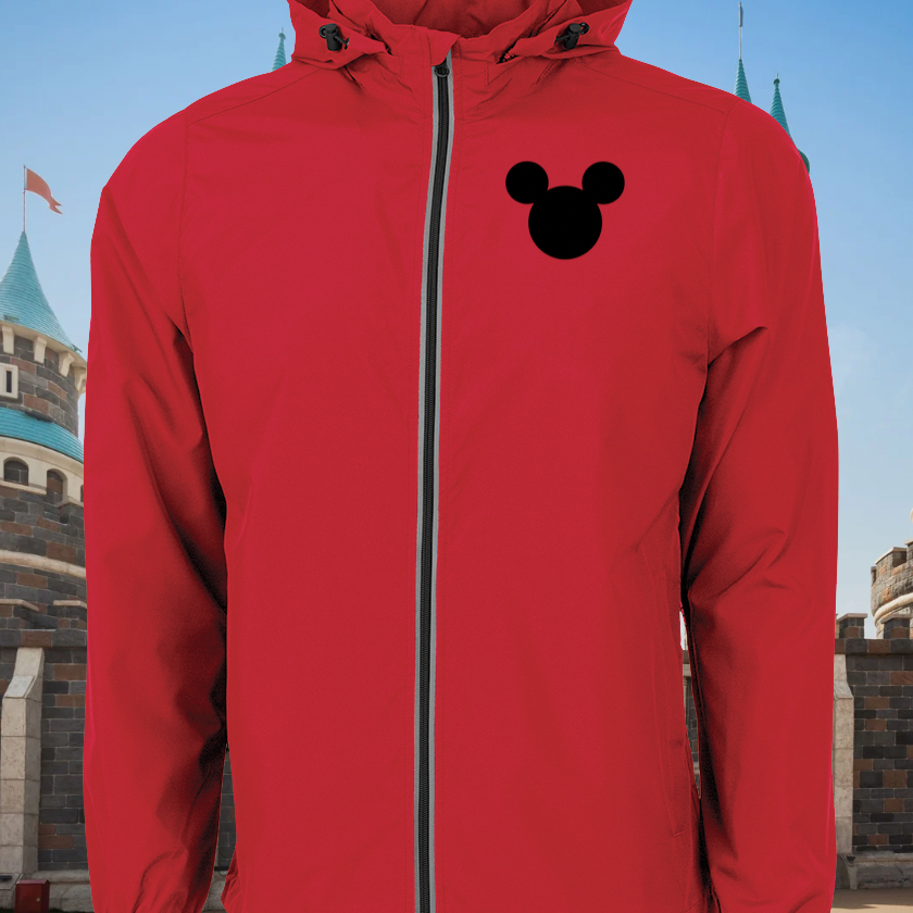 Choose Your Design Red Full Zip Rain Jacket