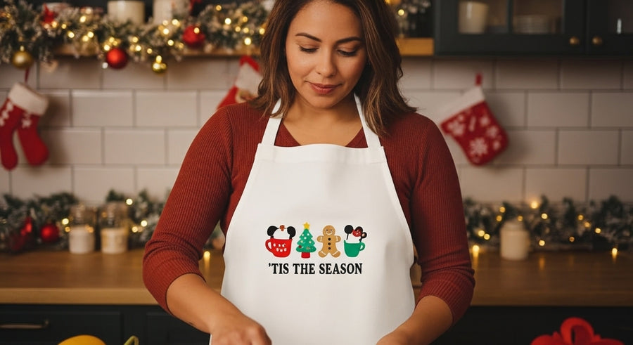 Embroidered Tis The Season Apron (Pre-Order)